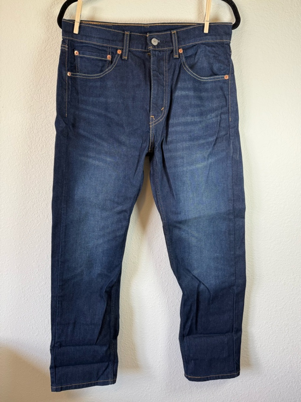 Levi’s 505 Straight Leg Jeans 32x30 Dark Wash Mid Rise Stretch Denim